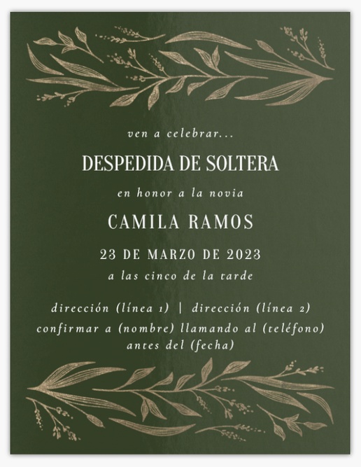Vista previa del diseño de Galería de diseños de tarjetas e invitaciones para eventos de boda, Plano 13,9 x 10,7 cm