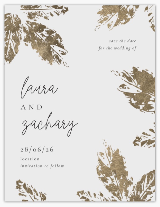 Design Preview for Design Gallery: Elegant Save The Date Cards, 13.9 x 10.7 cm