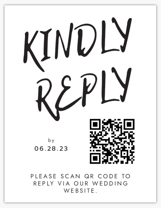 A casual name white black design for QR Code