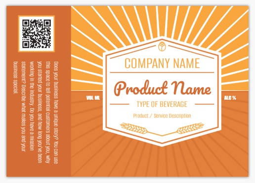 Design Preview for Design Gallery: Modern & Simple Beer Labels, Rectangle 10.5 x 7.4 cm (A7) Horizontal