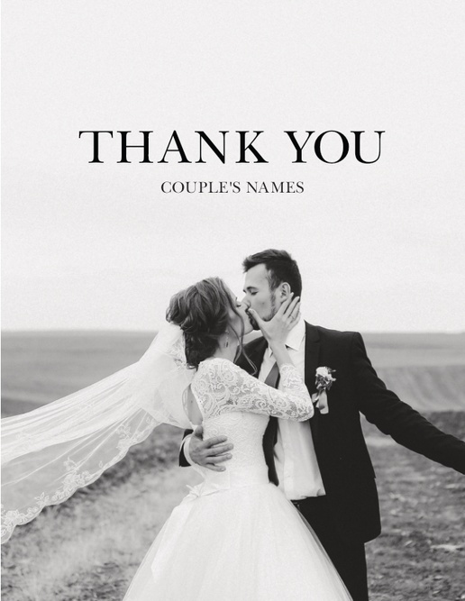 A minimal thank you black design for Modern & Simple with 1 uploads