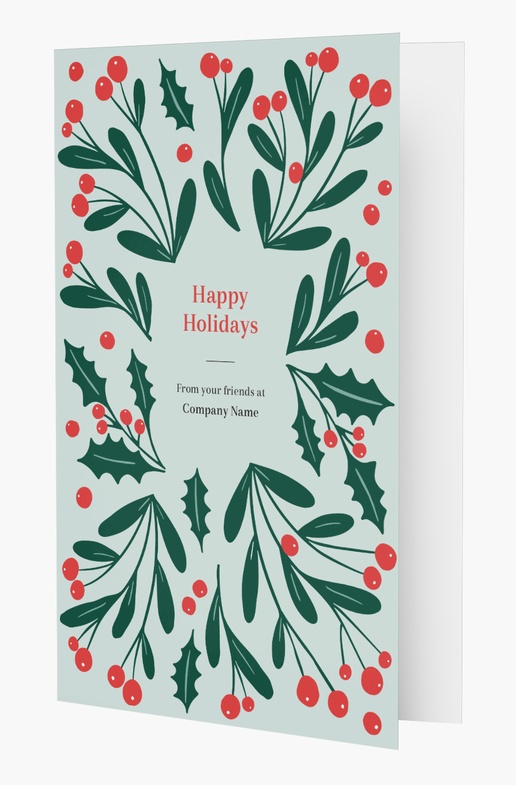 A holly and berries business gray green design for Business