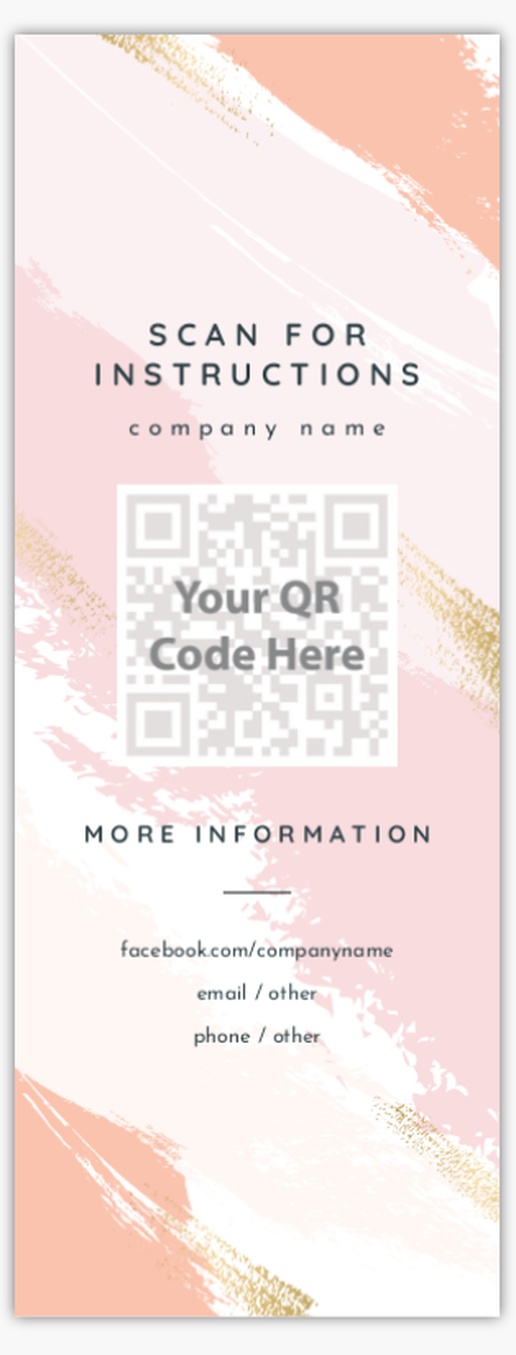 A aftercare instructions brown gray design for QR Code