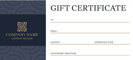 Design Preview for Design Gallery: Gift Certificates