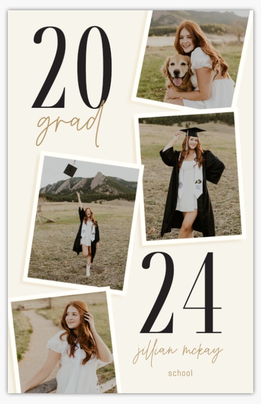 A graduation commencement white gray design for Type with 4 uploads