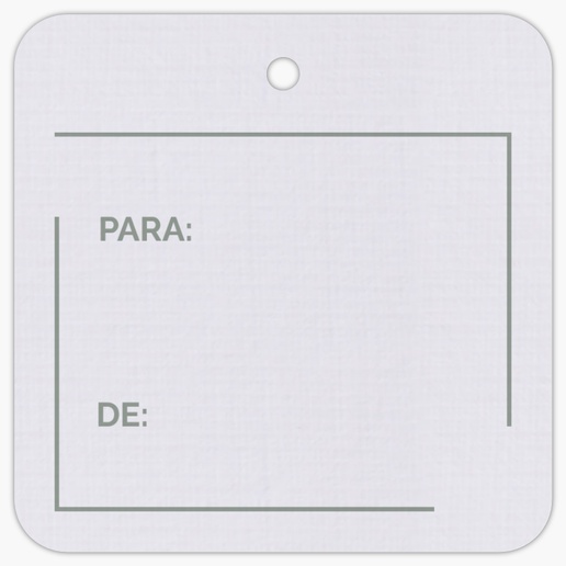Vista previa del diseño de Galería de diseños de etiquetas colgantes para minimalista, 5 x 5 cm De lino