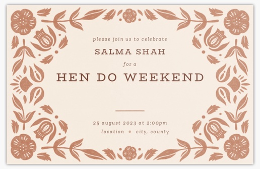 Design Preview for Design Gallery: Bohemian Invitations & Announcements, Flat 18.2 x 11.7 cm