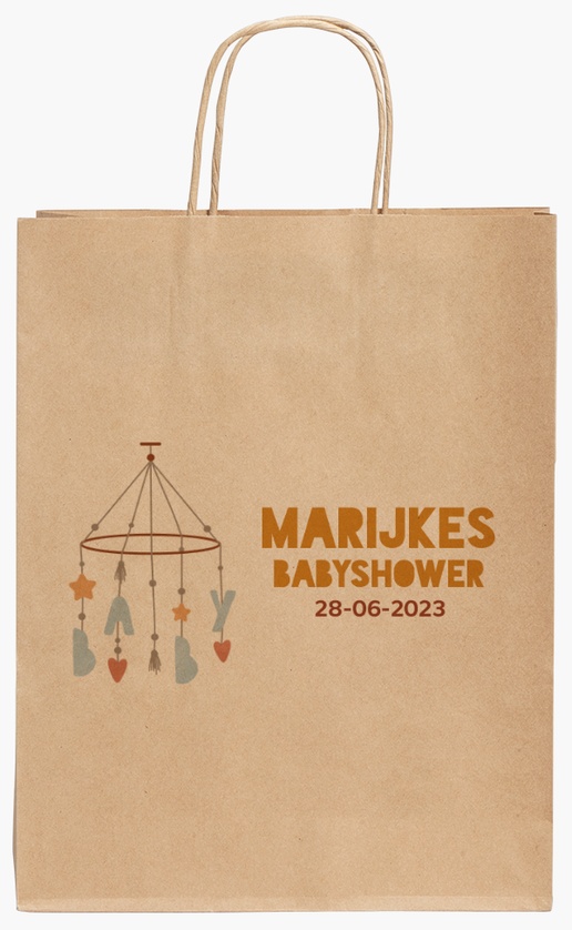 Voorvertoning ontwerp voor Ontwerpgalerij: Baby Kraftpapieren tassen, 24 x 11 x 31 cm
