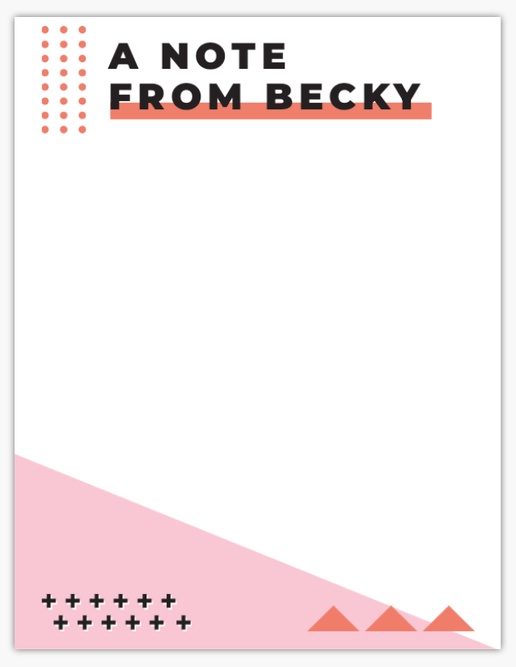 A bold personal stationery pink design