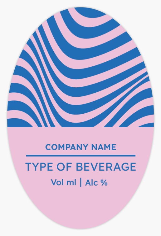 Design Preview for Design Gallery: Patterns & Textures Beer Labels, Oval 7.5 x 5 cm Vertical