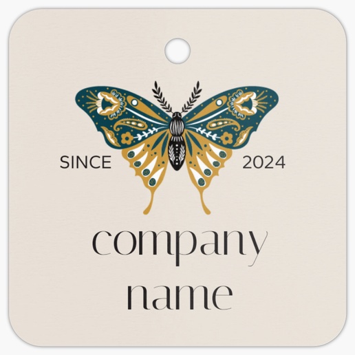 Design Preview for Design Gallery: Clothing Hang Tags, 2" x 2" Rounded Square