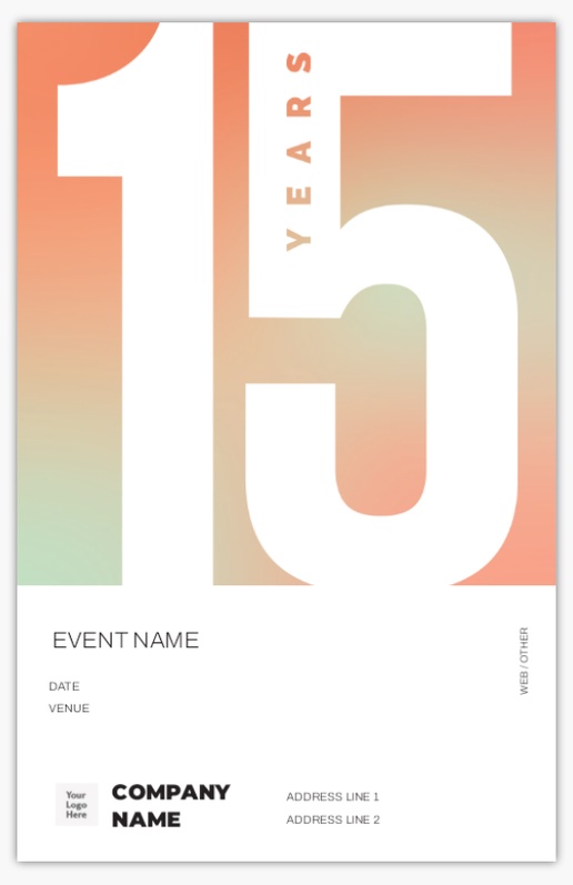 A 15 15th brown white design for Events with 1 uploads