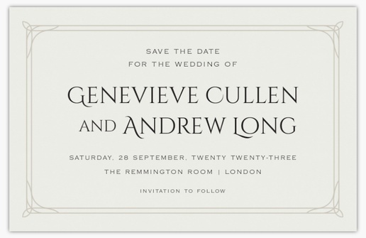 Design Preview for Design Gallery: Vintage Save The Date Cards, Flat 11.7 x 18.2 cm