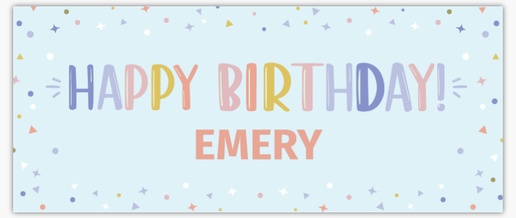 Design Preview for Birthday Vinyl Banners Templates, 2.5' x 6' Indoor vinyl Single-Sided