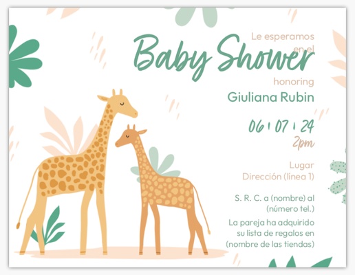 Un bebé jirafa jirafa baby shower diseño crema blanco para Unisex