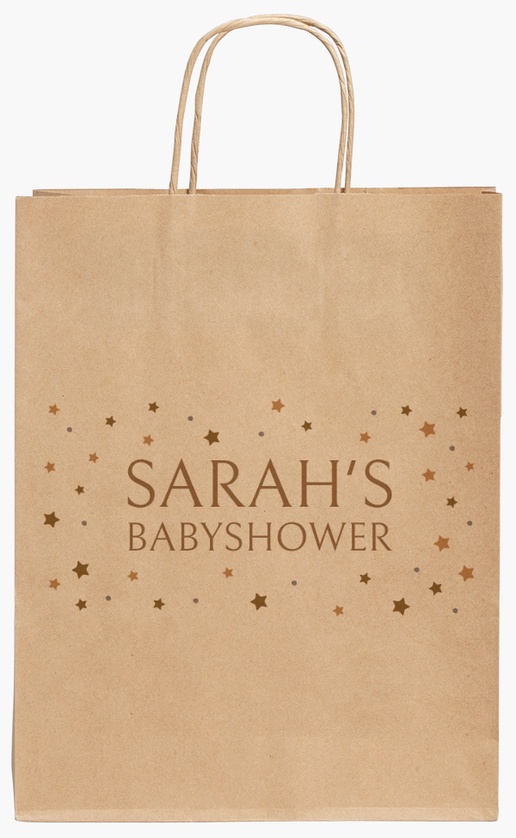 Voorvertoning ontwerp voor Ontwerpgalerij: Baby Kraftpapieren tassen, 240 x 110 x 310 mm