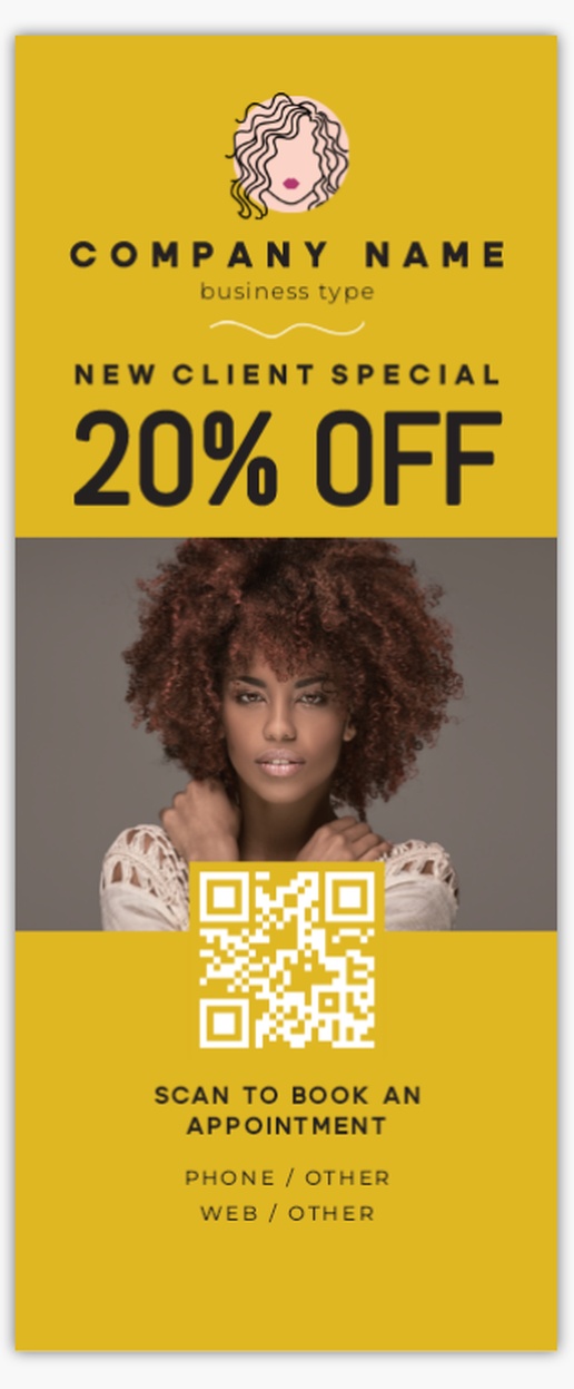 A discount hair dresser yellow gray design