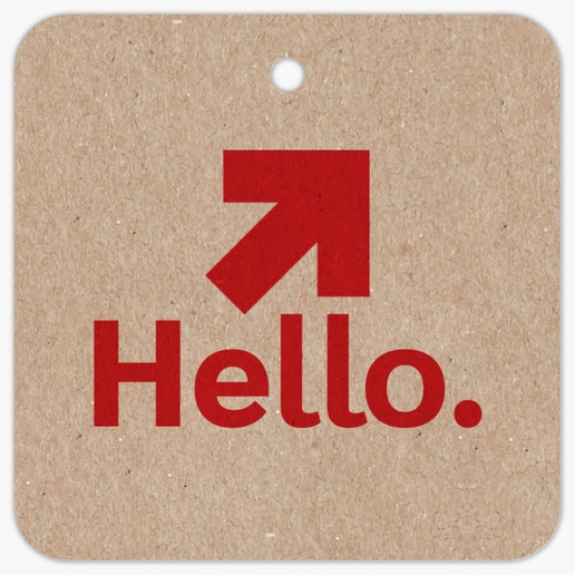 Design Preview for Design Gallery: Marketing & Communications Swing Tags, 5 x 5 cm Kraft