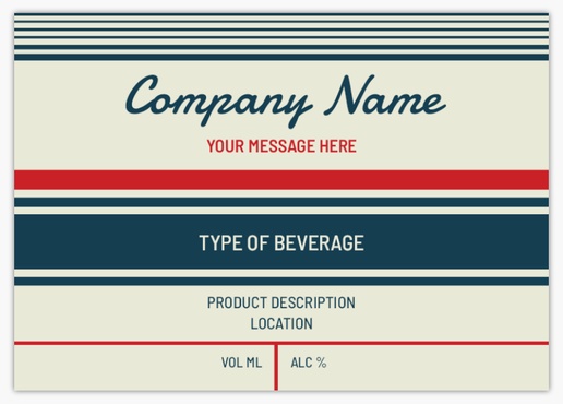 Design Preview for Design Gallery: Retro & Vintage Beer Labels, Rectangle 10.5 x 7.4 cm (A7) Horizontal