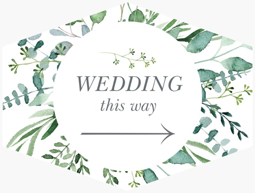 A wedding botanical white gray design for Occasion