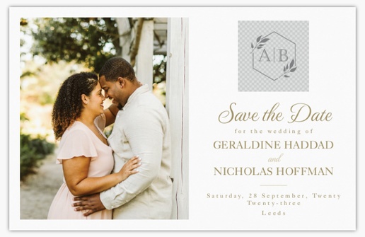 Design Preview for Design Gallery: Elegant Save The Date Cards, Flat 11.7 x 18.2 cm