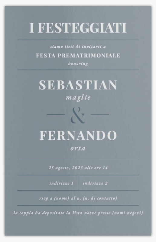 Anteprima design per Galleria di design: Inviti e biglietti per Matrimonio, Piatto 18.2 x 11.7 cm