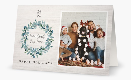 A new house moving holiday card white design for Theme with 1 uploads