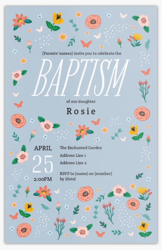 Design Preview for Design Gallery: Baptism & Christening Invitations & Announcements, Flat 18.2 x 11.7 cm