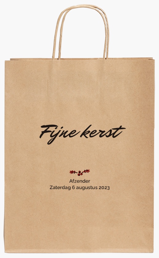 Voorvertoning ontwerp voor Ontwerpgalerij: Feestdagen Kraftpapieren tassen, 24 x 11 x 31 cm