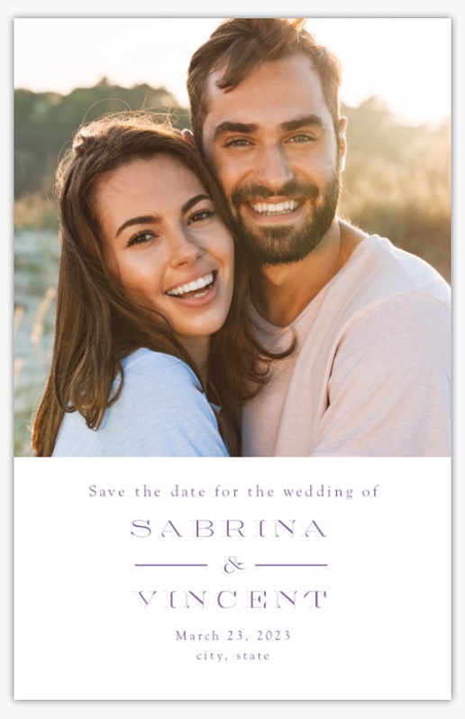 A elegant save the date white gray design for Summer with 1 uploads