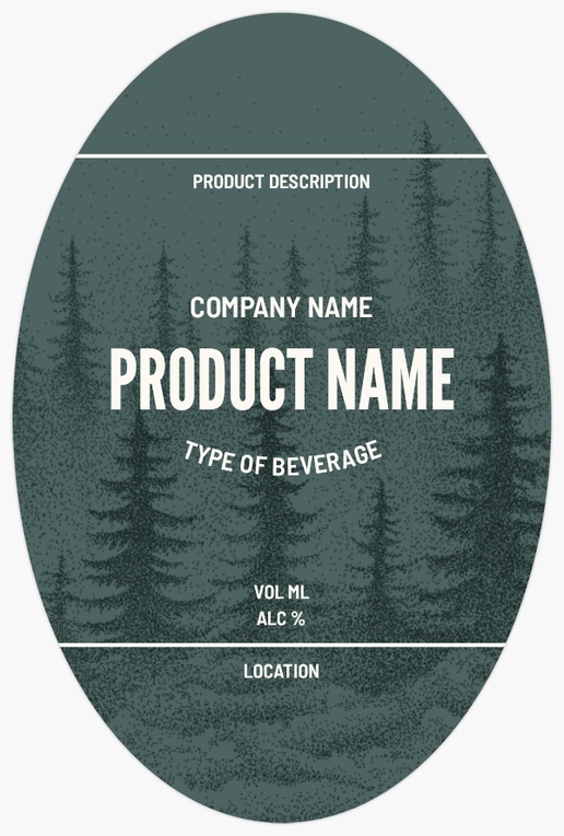 Design Preview for Design Gallery: Nature & Landscapes Beer Labels, Oval 15 x 10 cm Vertical
