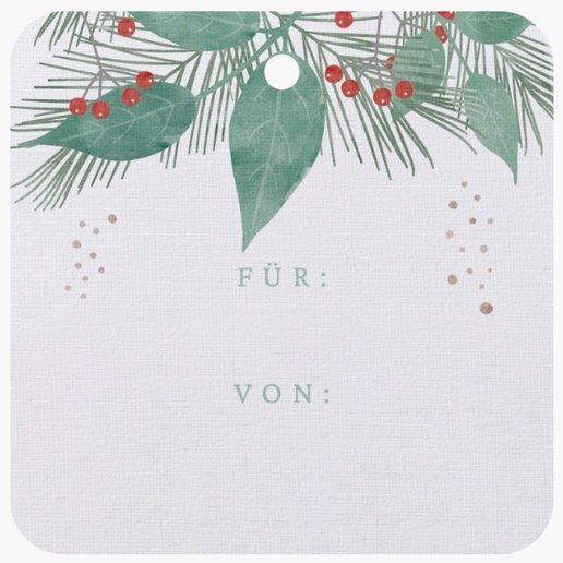 Designvorschau für Weihnachts-Geschenkanhänger, 5 x 5 cm Leinenpapier