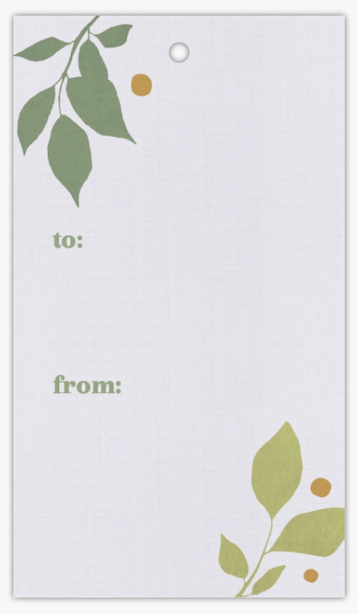 Design Preview for Design Gallery: Seasonal Swing Tags, 5 x 9 cm Linen