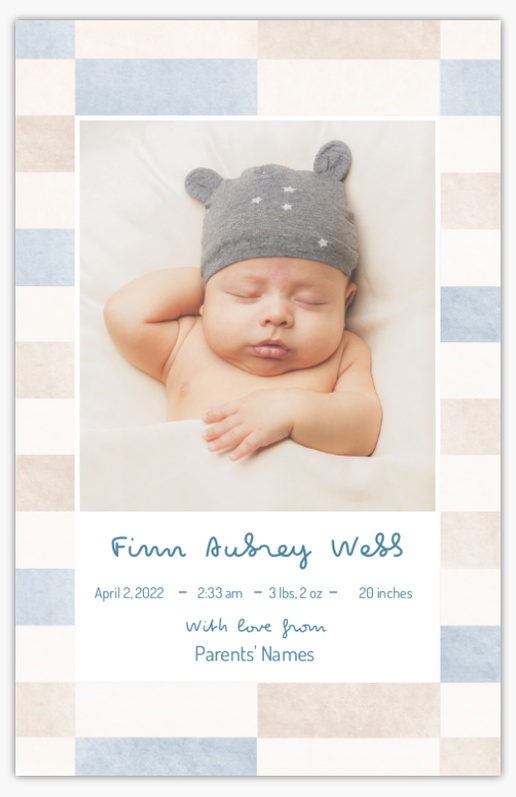 A birth announcement stripes white gray design for Birth Announcements with 1 uploads