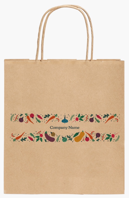 Design Preview for Design Gallery: Food & Beverage Standard Kraft Paper Bags, 19 x 8 x 21 cm