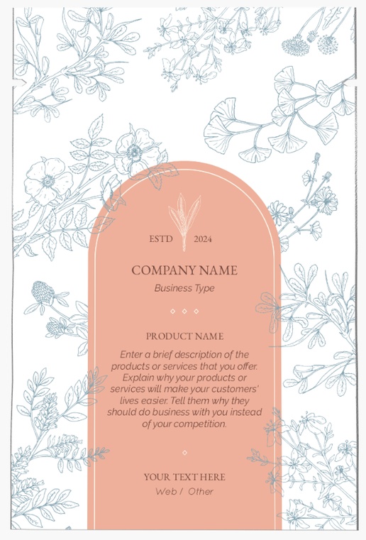 A spice herbs gray pink design for Floral