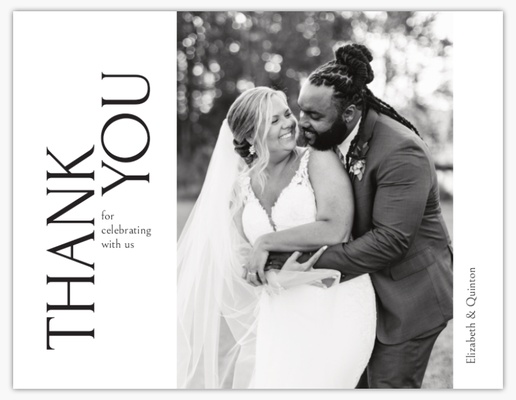 Design Preview for Design Gallery: Wedding Custom Thank You Cards, Flat 5.5" x 4"