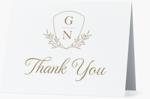 Design Preview for Design Gallery: Monograms Note Cards, Folded 13.9 x 10.7 cm