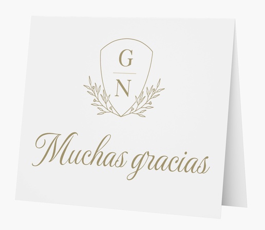 Un tradicional tarjeta de agradecimiento de boda diseño blanco gris para Elegante