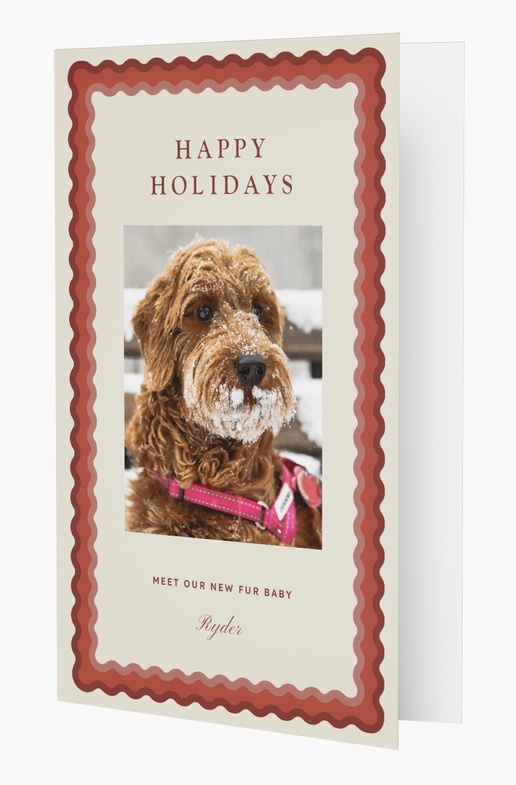 A pet christmas fur baby cream brown design for Greeting with 1 uploads