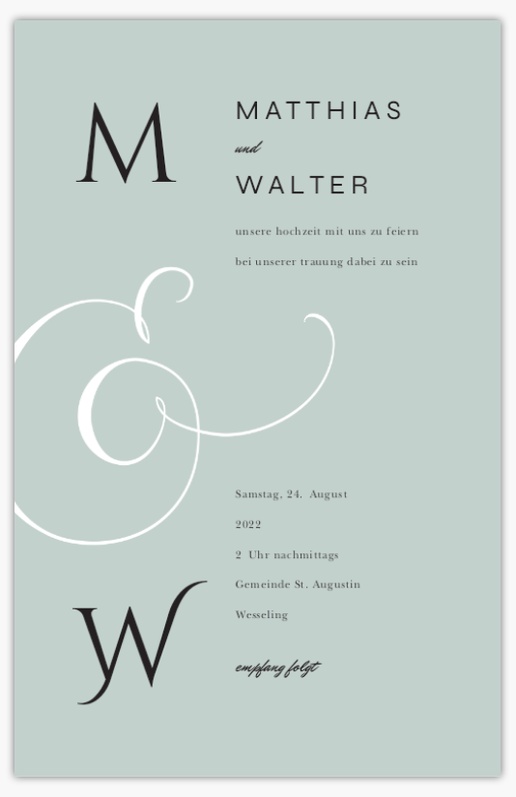 Designvorschau für Vorlagen für Hochzeitseinladungen, Flach 21.6 x 13.9 cm