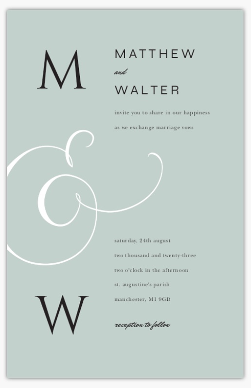 Design Preview for Design Gallery: Elegant Wedding Invitations, Flat 21.6 x 13.9 cm