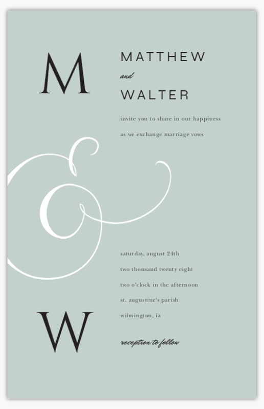 Design Preview for Design Gallery: Wedding Invitations, 6" x 9" Flat