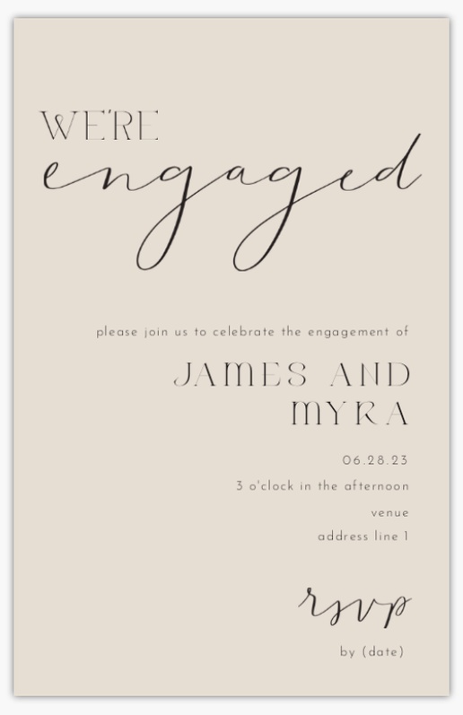 A were engaged engagement cream design for Traditional & Classic