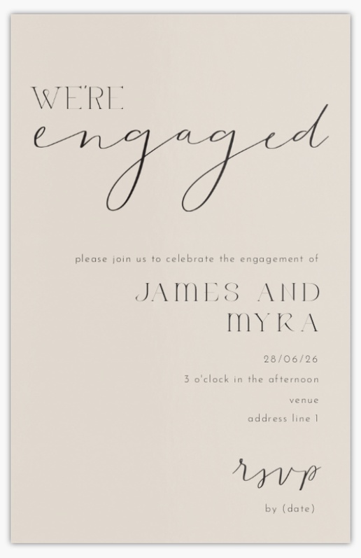 Design Preview for Design Gallery: Engagement Party Invitations & Announcements, Flat 18.2 x 11.7 cm