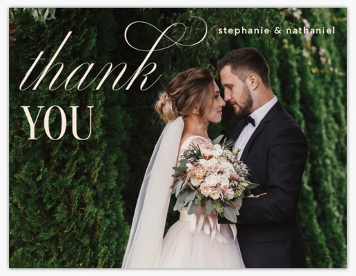 A script wedding thank you cream design for Photo with 1 uploads