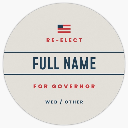 Design Preview for Campaigning & Fundraising Roll Labels Templates, 4" x 4"