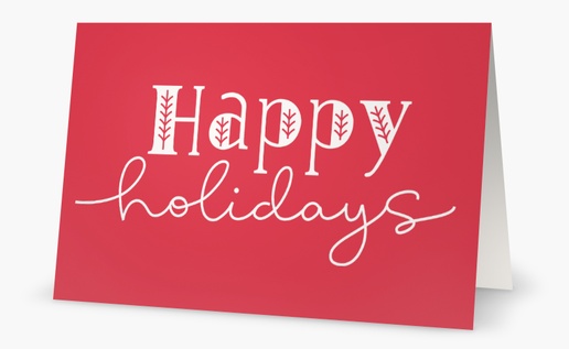 Design Preview for Design Gallery: Typographical Christmas Cards, Folded 4.6" x 7.2" 