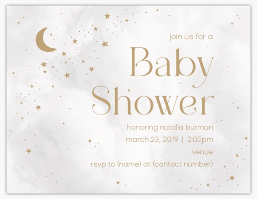 A baby shower celestial sky white gray design for Gender Neutral
