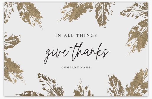 Design Preview for Thanksgiving Cards: Designs and Templates, Folded 4.6" x 7.2" 